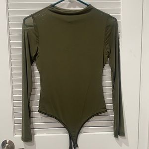 Green mesh bodysuit